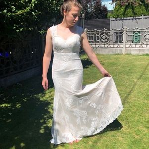 Handcrafted Lace Fishtail Wedding Dress